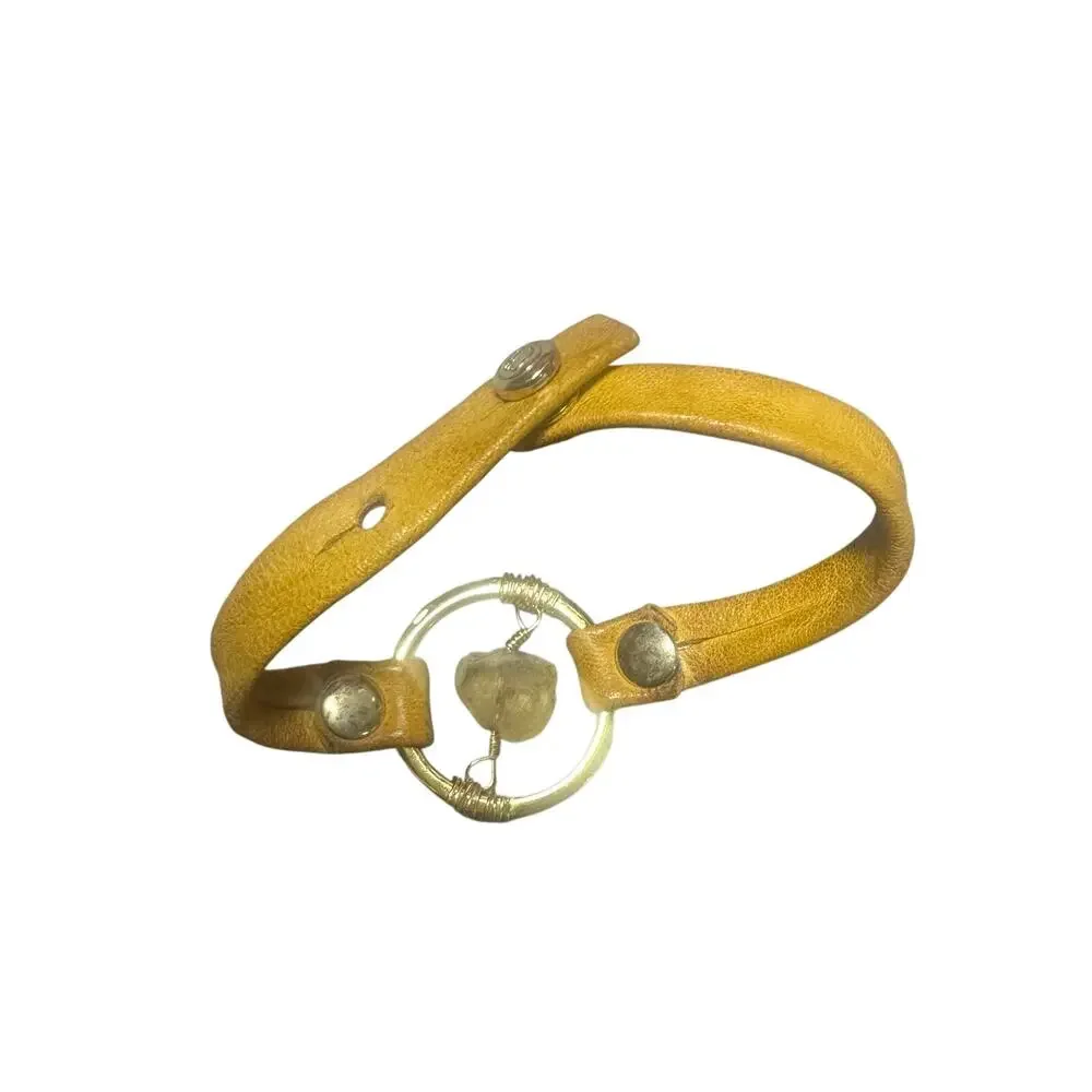 Giving Bracelets Be the Light Bracelet Brushed Gold - Citrine